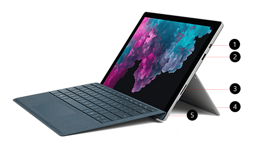 پورت های لپ تاپ سرفیس پرو 5 | Surface Pro 5